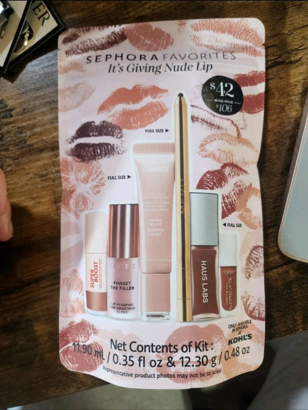 Sephora - Its Giving Nude - 6 Peice Lip Set- NEW - SEALED